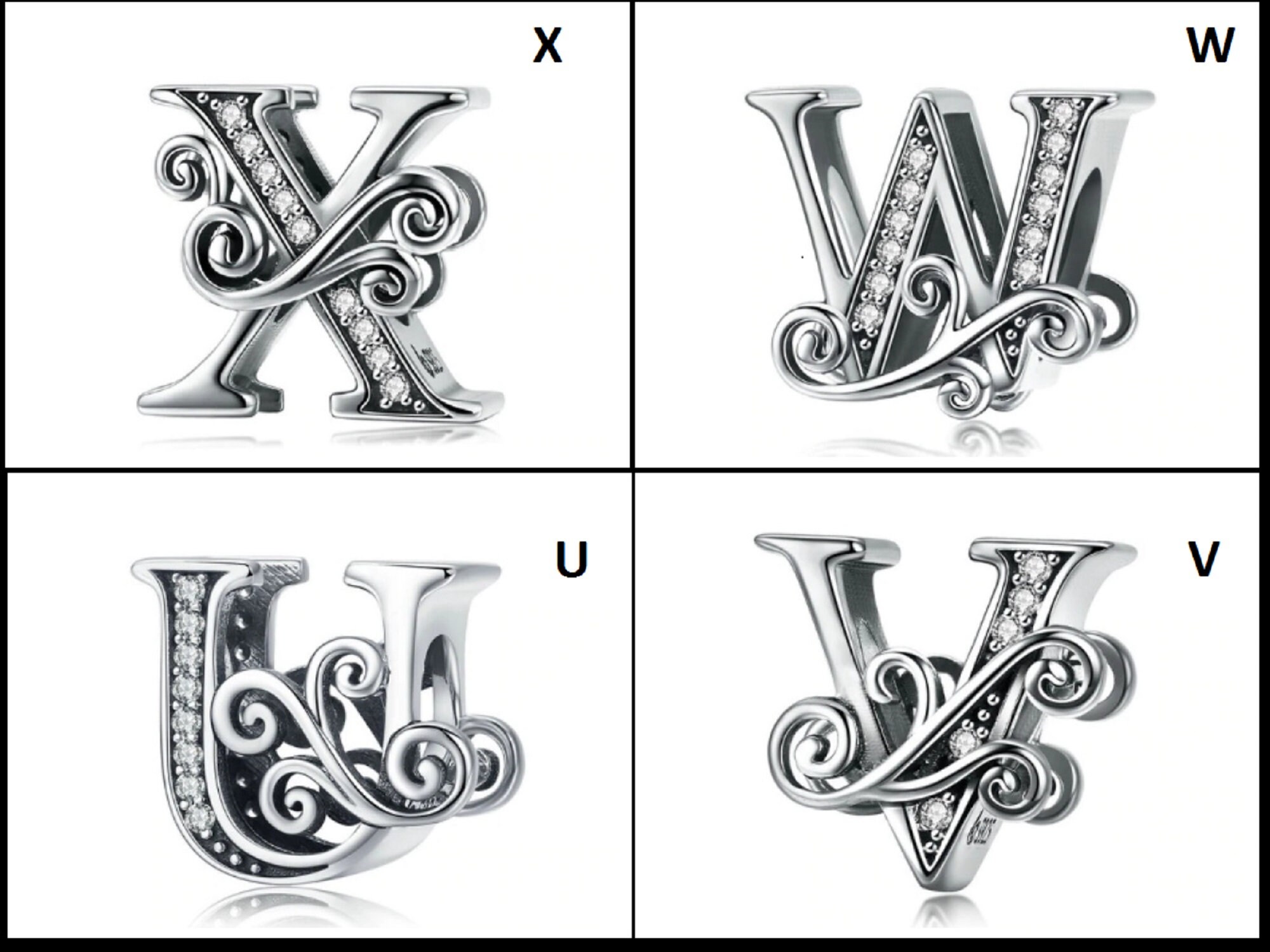 Pandora Charms Alphabet Letter Charms for Bracelet 925 Etsy