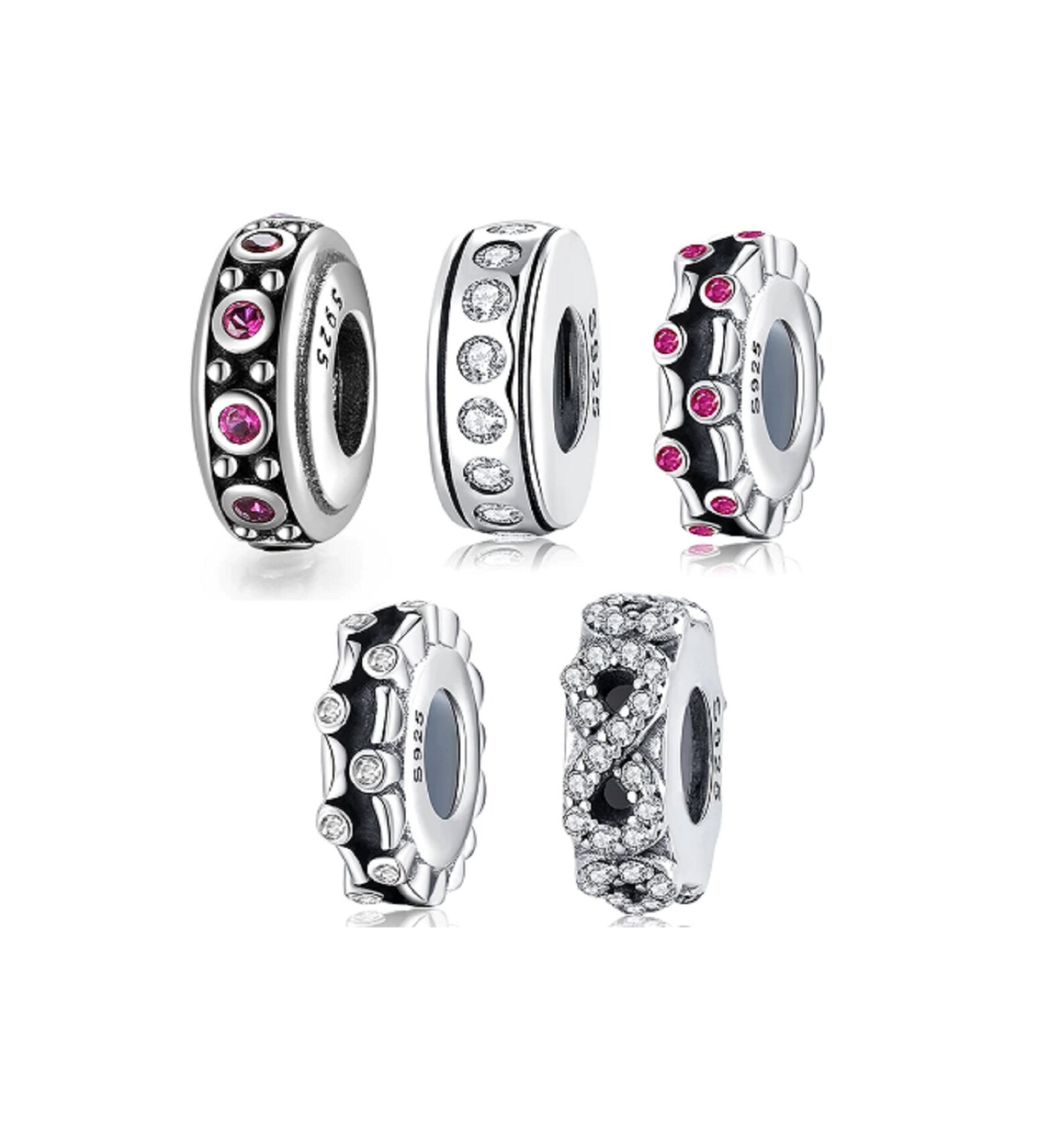 Pandora Bracelet Clip Stopper Spacer Charms CZ Beads Pendant Etsy