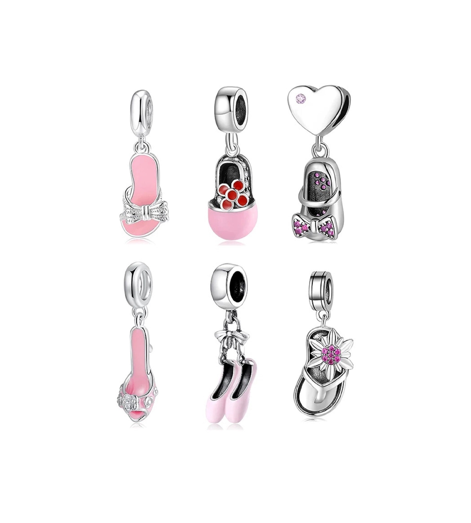 Charms Bracelet Flip Flop Charms Flower - Etsy España