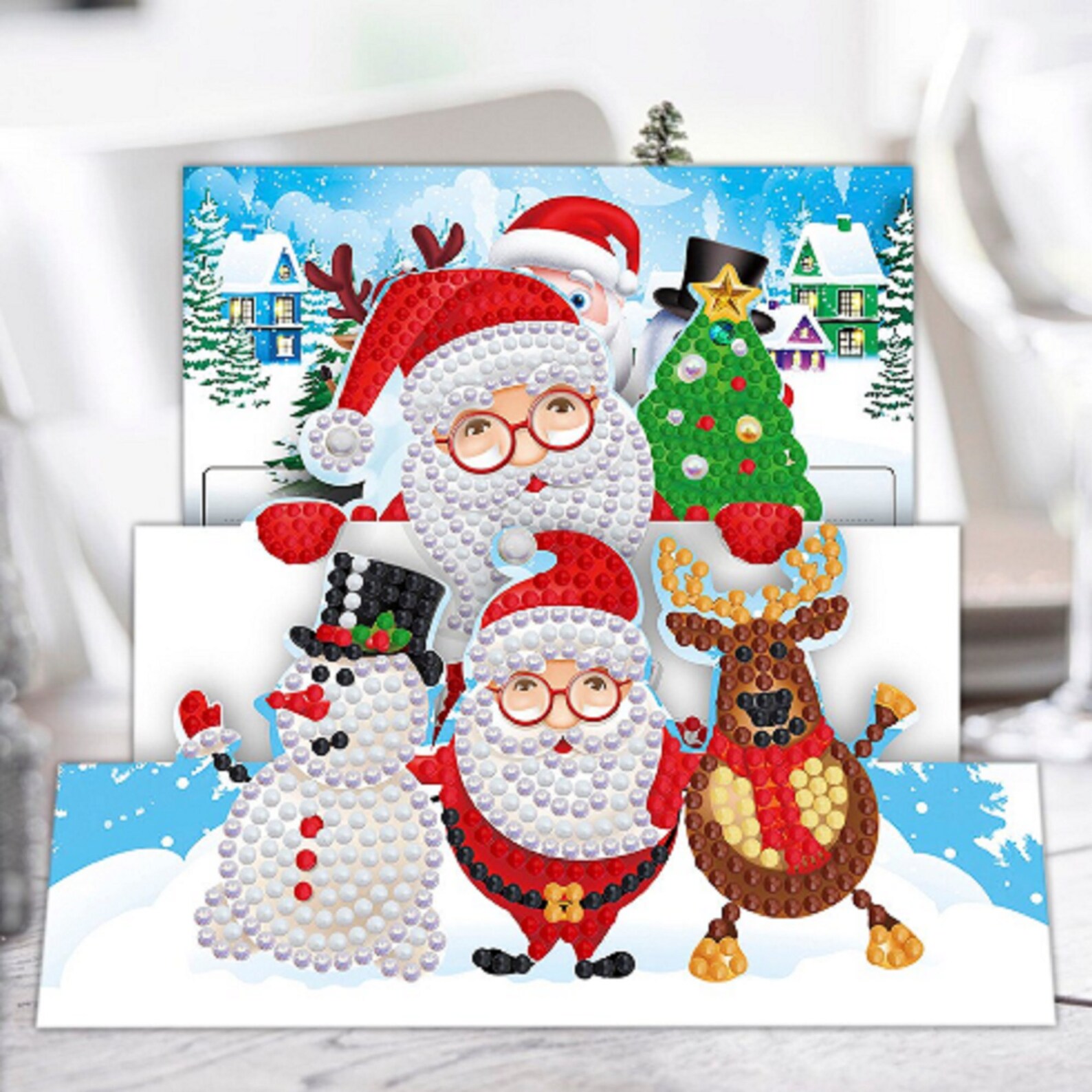 8Pcs Diamond Painting Kits Christmas Greeting Cards with Etsy