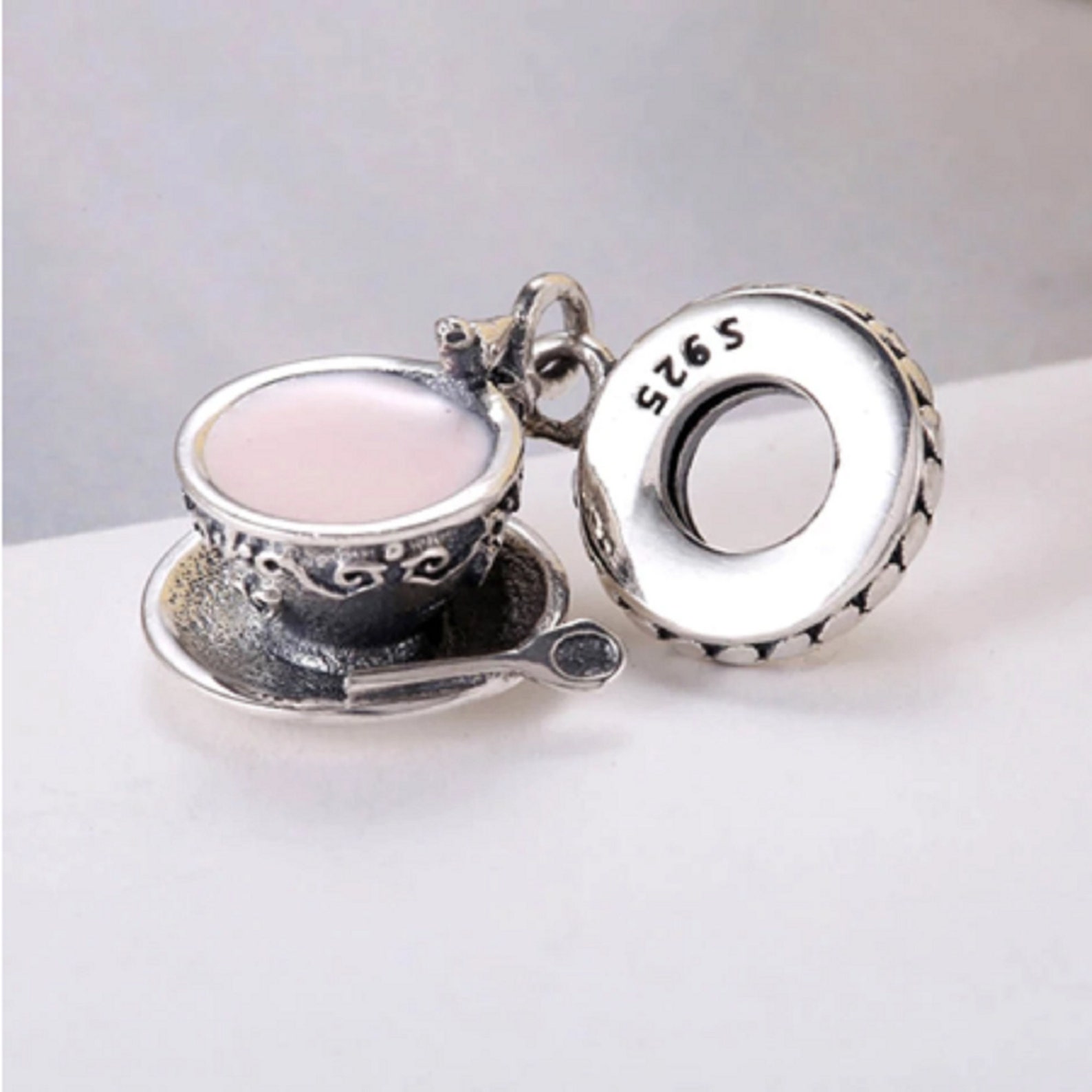 Charms for pandora charm bracelet Enchanted Tea Cup With Pale Etsy