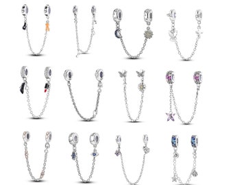 Safety Chain Clip Bead Charms for Bracelet Bangle Pendant