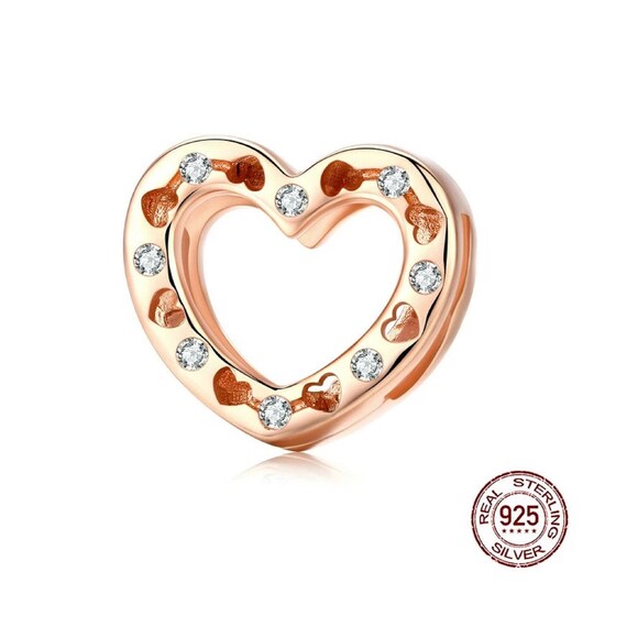 Meah Bracelet Charms Love Heart Charms 