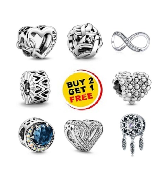 Love Heart Pandora Charms Charms for Bracelet Charms for Etsy