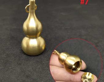 Vintage Brass Mini Spoon Shovel Medicine Spoon Tool Key Chain - Foto 7