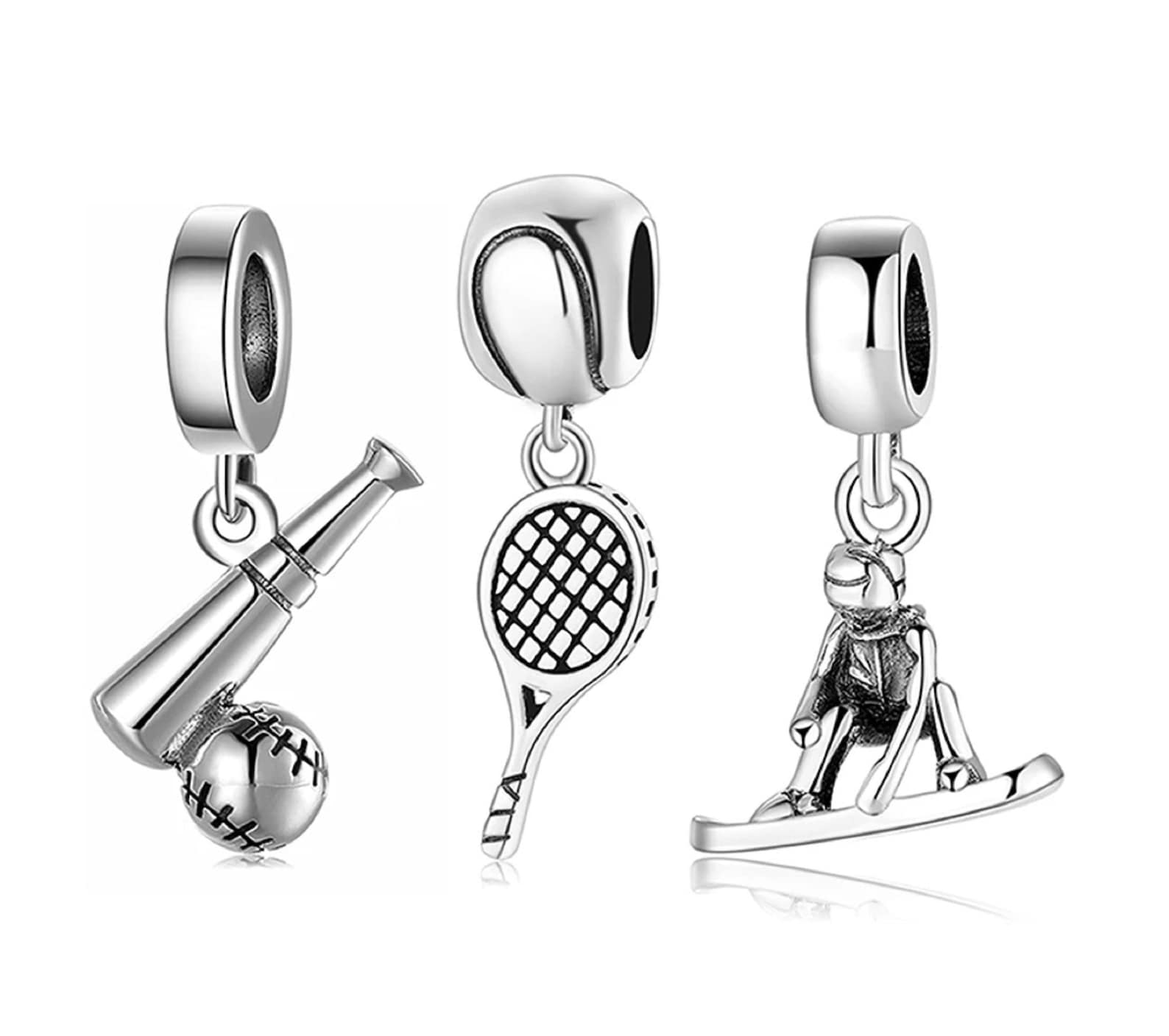 Pandora Charms Tennis Charm Racket Charms Sports Charms for Etsy