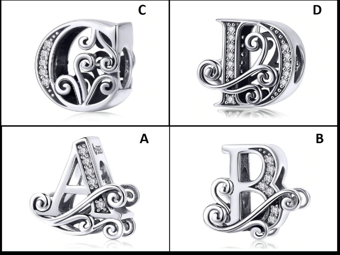 Pandora Charms Alphabet Charm für Pandora Armband Charms CZ Etsy