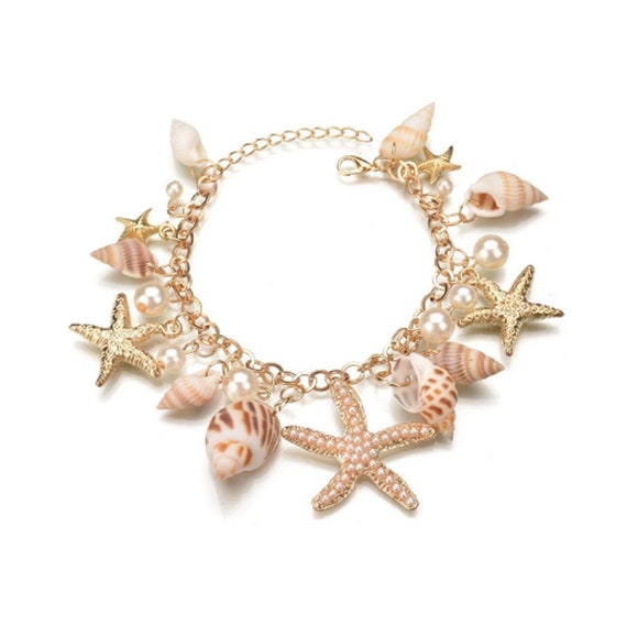 Bohemian Starfish Shell Ocean Bracelet Bangles bracelets for | Etsy