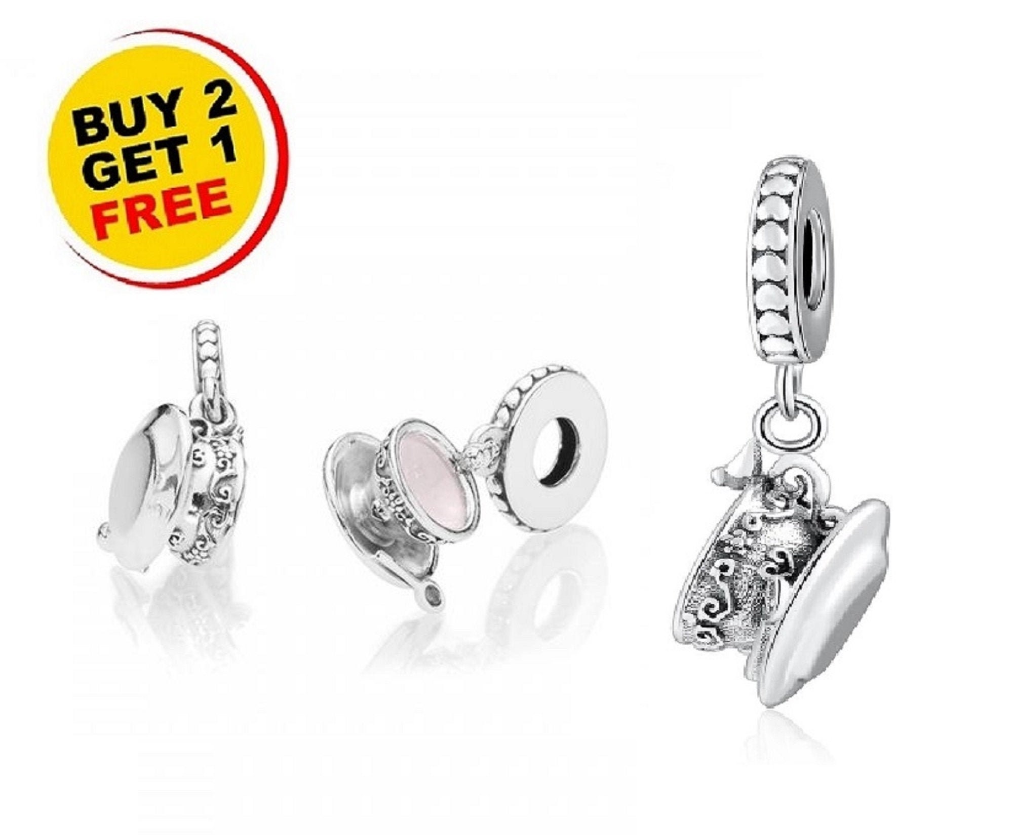 Charms for pandora charm bracelet Enchanted Tea Cup With Pale Etsy