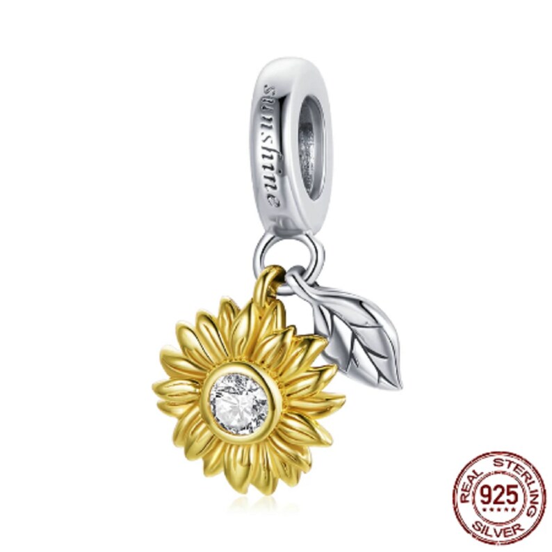 Sunflower Pandora Charms Charms for Bracelet Dangle Charm Etsy