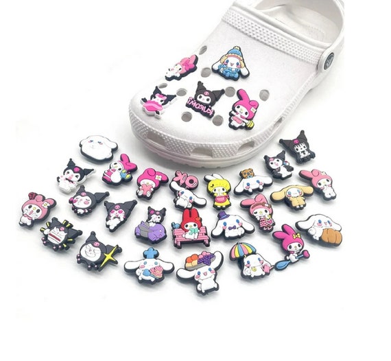 10pcs Sanrio Crocs Shoe Charms, Kawaii Kitty, Kuromi, Cinnamoroll