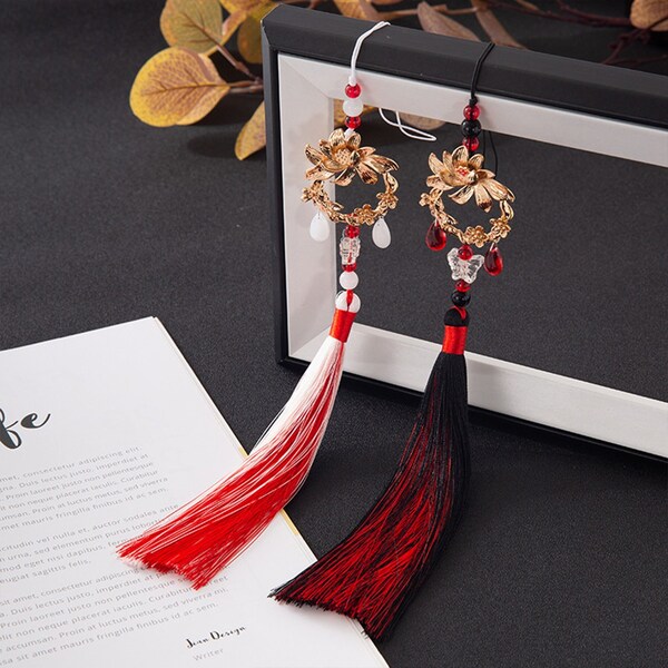 Pendentif papillon bénédiction du ciel officiel, pendentif fleur Tgcf, pendentif Hua Cheng Xie Lian, pendentif pompon rétro, accessoires Hanfu, cadeau