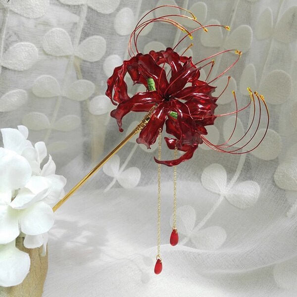 Lycoris Radiata Hairpin, Ancient Hanfu Hair Pin, Vintage Flower Tassel Hair Stick, Women Hair Stick, Cos Hair Stick, Hair Accessories, Gifts