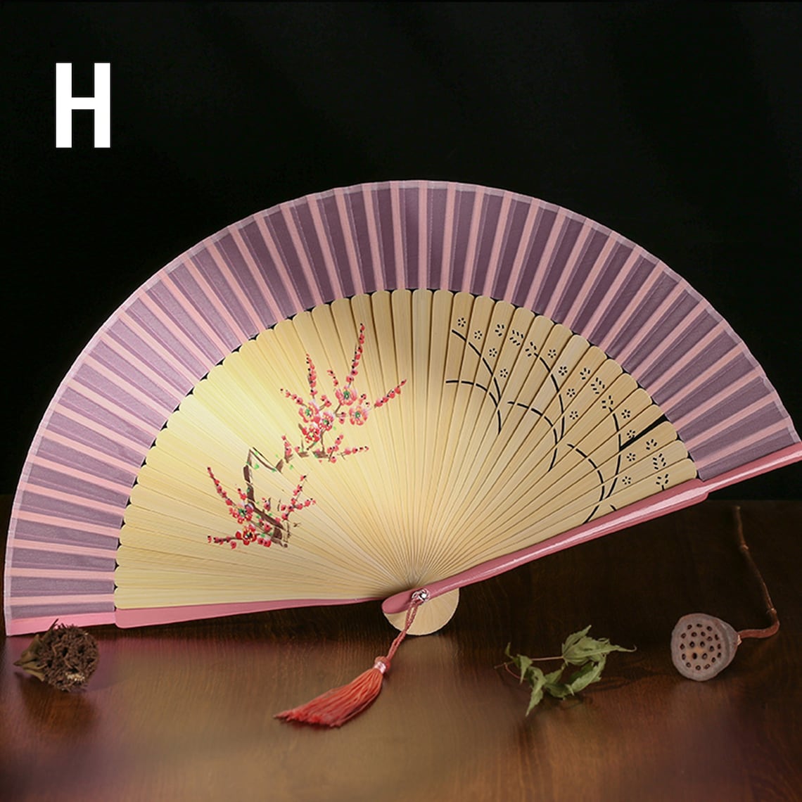 Cherry Blossom Fan Women's Folding Fan Chinese Style Etsy