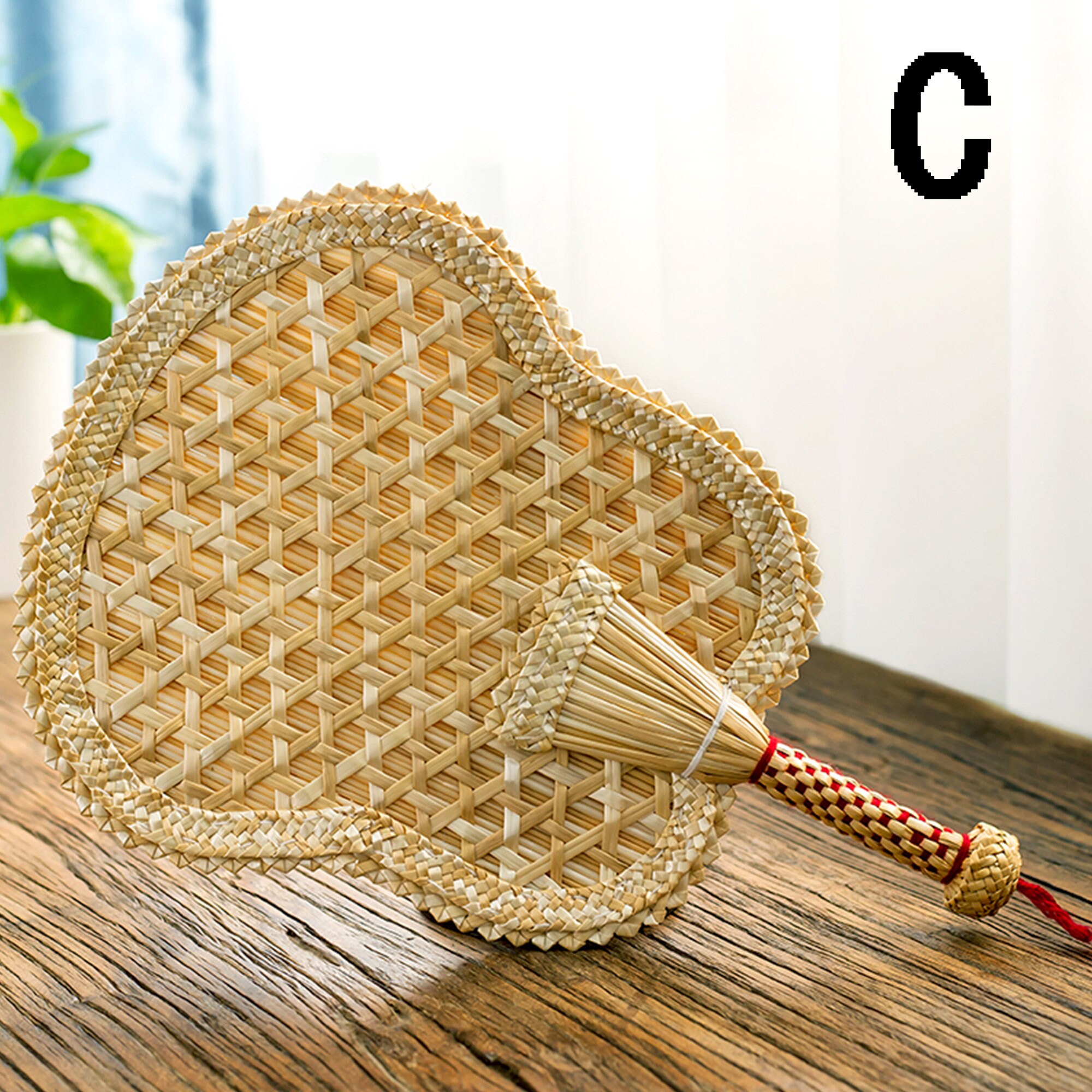 Handwoven Fan Handheld Fan Wheat Straw Woven Fan Etsy