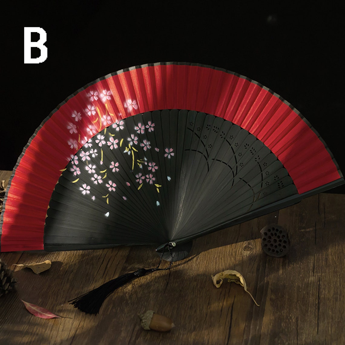 Cherry Blossom Fan Women's Folding Fan Chinese Style Etsy