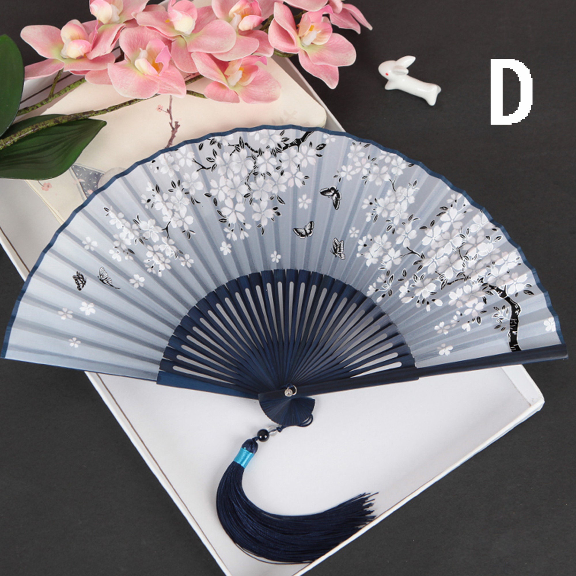 Cherry Blossom Fan Women's Folding Fan Japanese Folding - Etsy