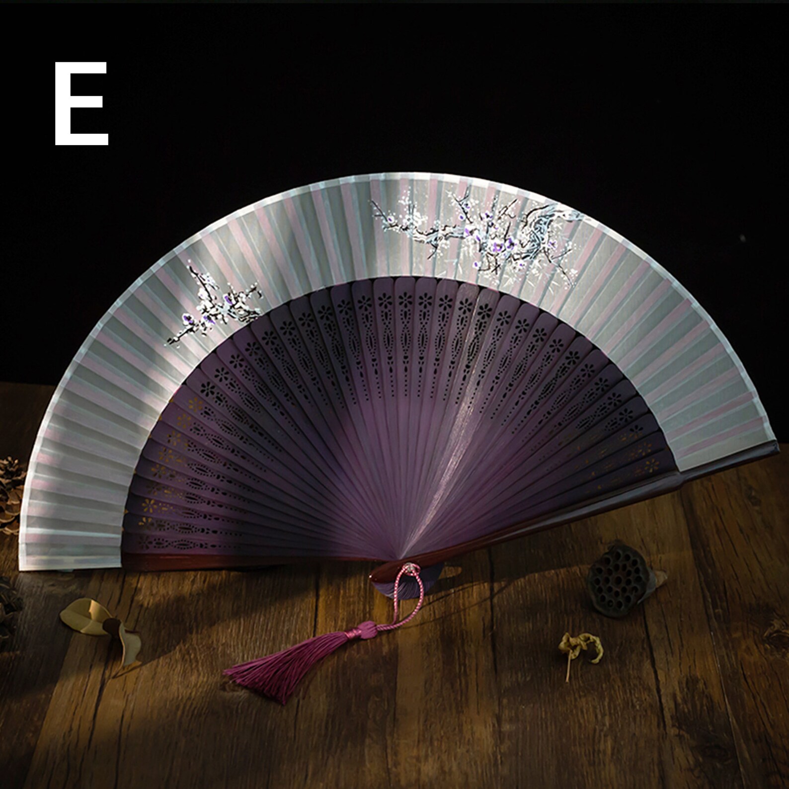 Cherry Blossom Fan Women's Folding Fan Chinese Style Etsy