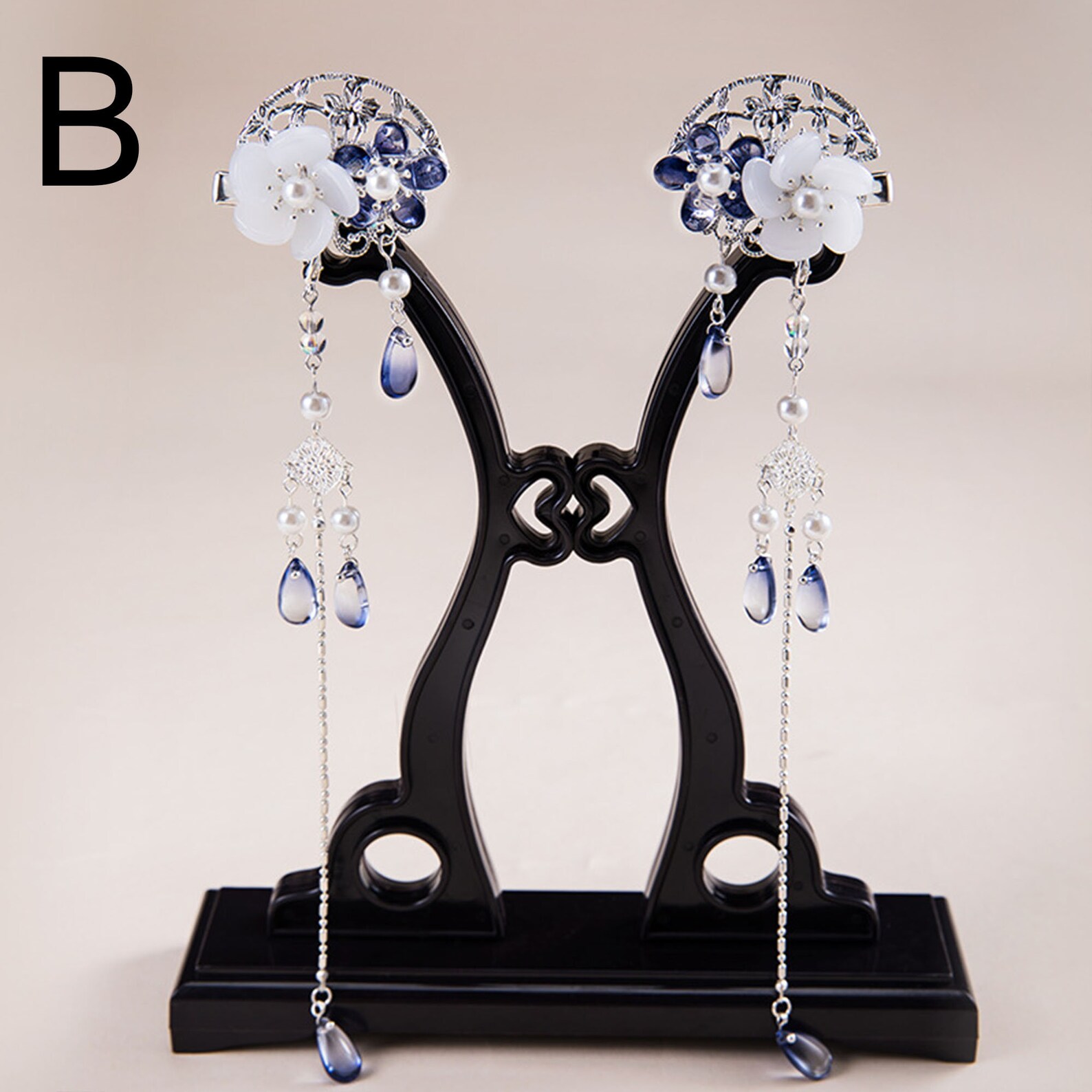 Purple Hair Clips Flower Hair Clips Fan Hairpins Flower Etsy