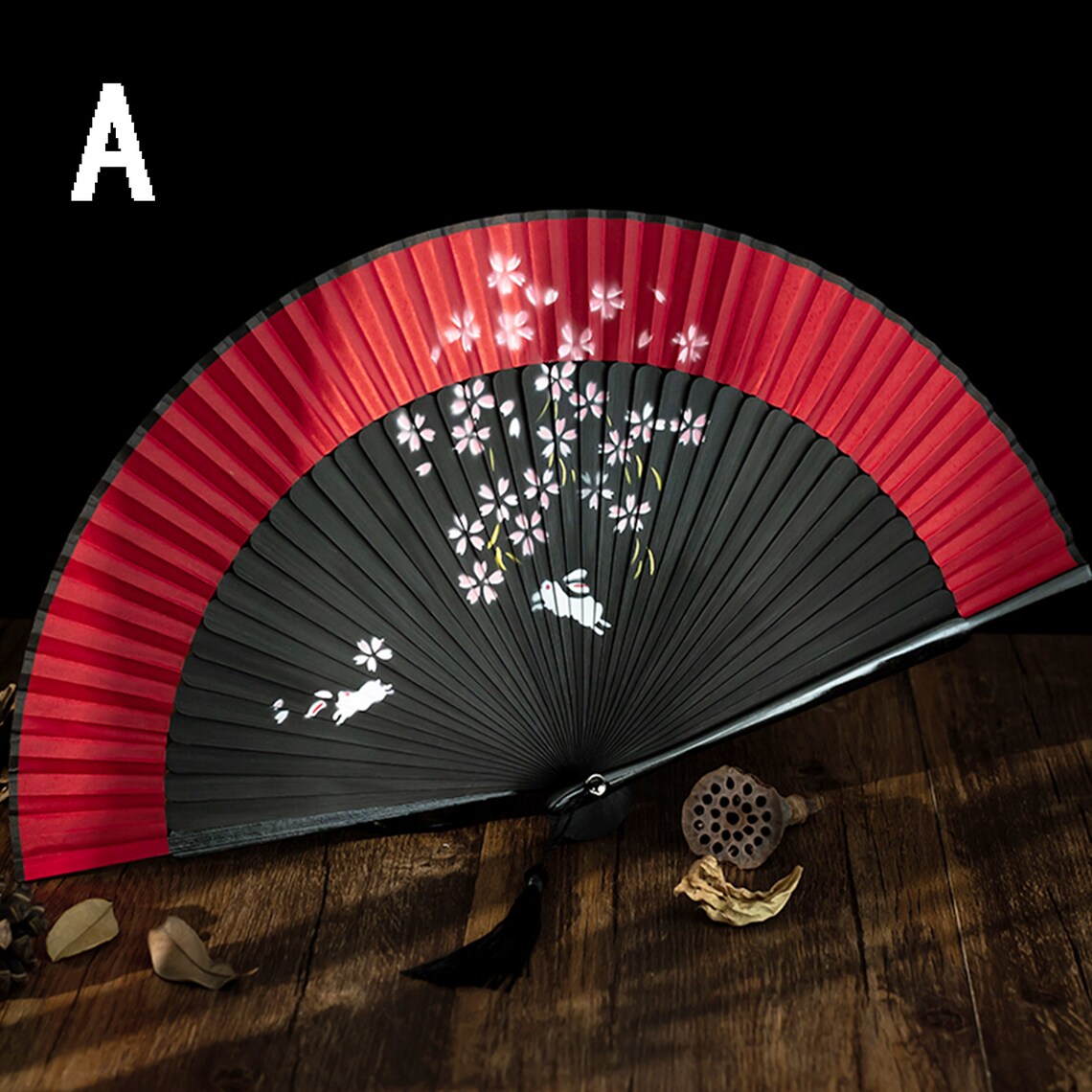 Cherry Blossom Fan Women's Folding Fan Chinese Style Etsy