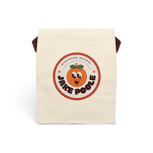 Personalisierte Canvas Lunch Bag, Umweltfreundliche Lunch Tasche, Schul Lunch Bag, Lunch Bag mit individuellem Namen, Kids Lunch Container