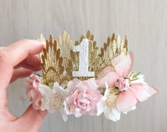 Gold Butterfly Lace Crown, Birthday Crown, Birthday Accessories, Butterfly party