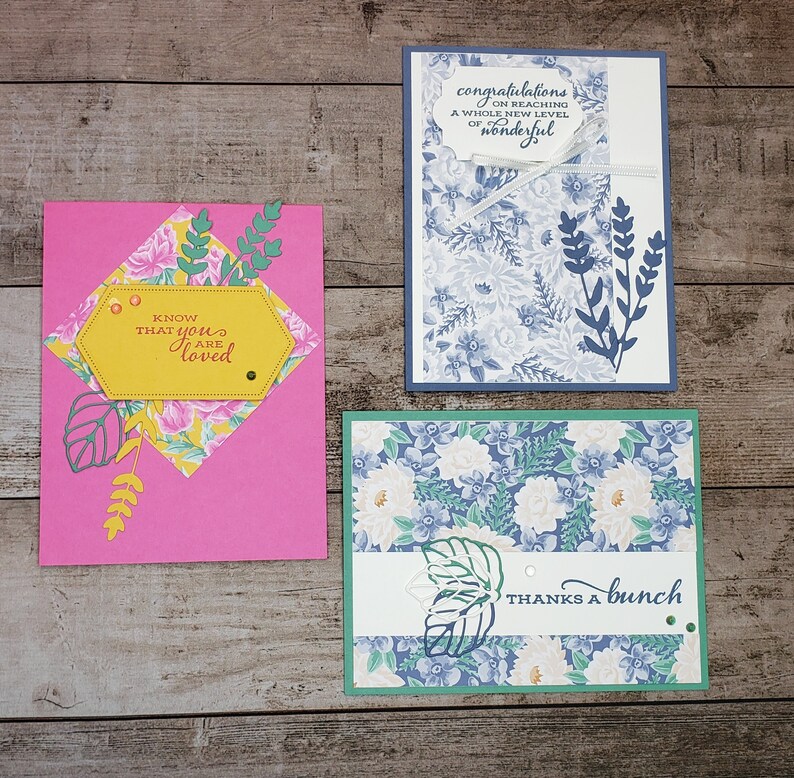 Handmade Greeting Card Assortment Set of 5 Etsy