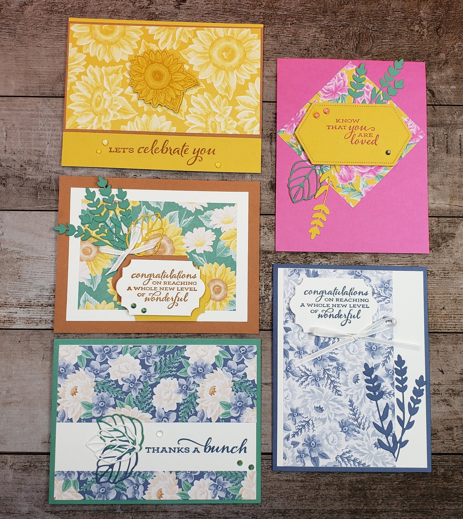 Handmade Greeting Card Assortment Set of 5 Etsy