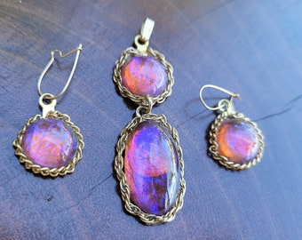 Dragon's Breath 1960's Earring and Pendant Set