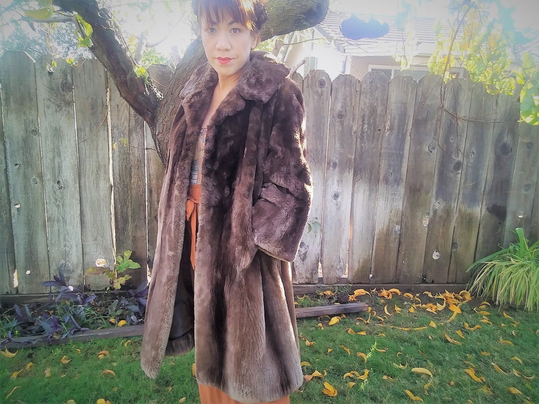 Glamorous Luxury Vintage Beaver Fur Coat / Size L XL Etsy