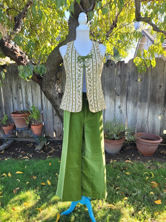 Vintage 1960's Tapestry Vest and Velvet Pants Suit