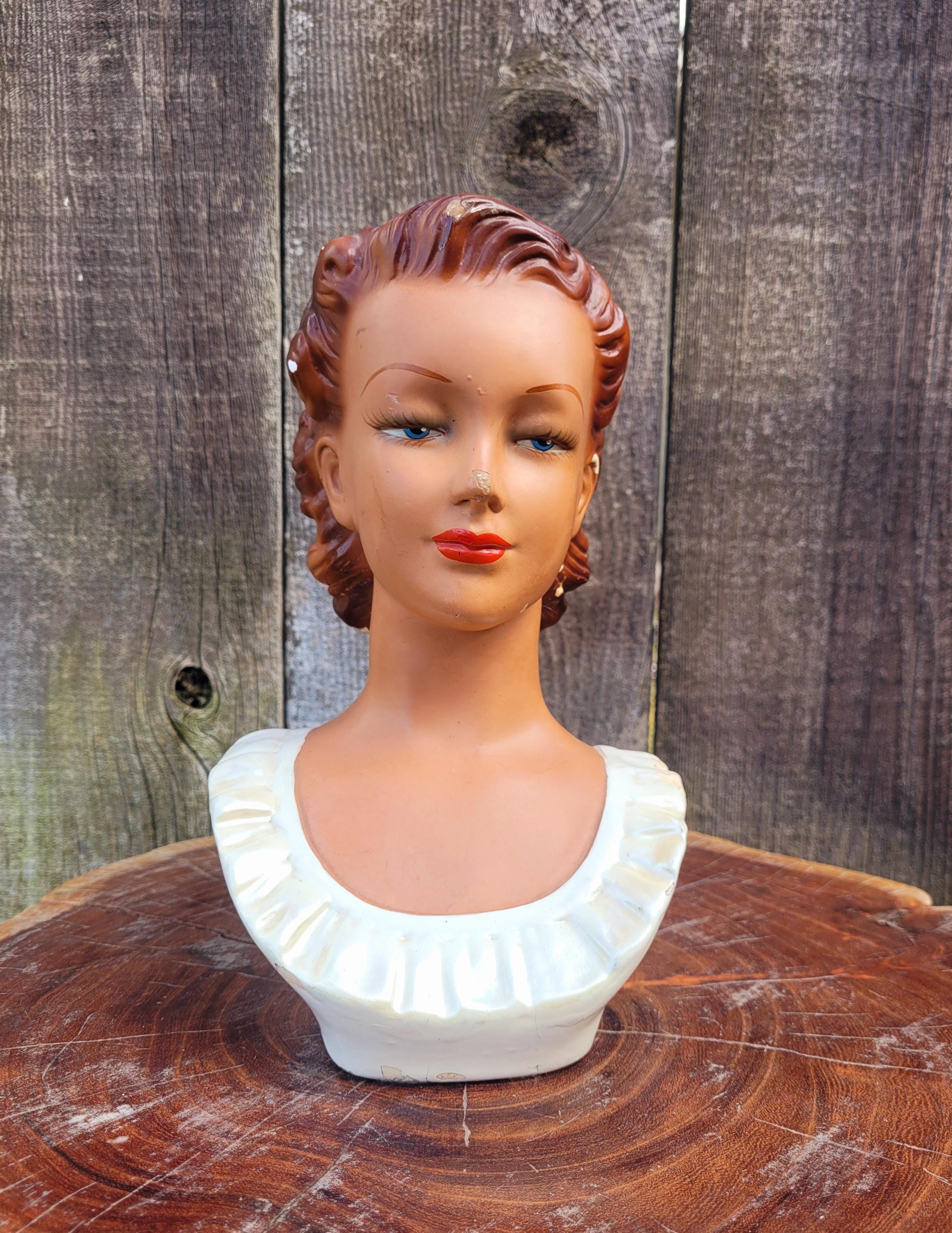 1940s Lady Head Vase - Etsy