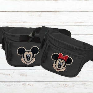 Adult Mickey and Minnie Mouse Patch Fanny Pack, Adult Disney Fanny Pack