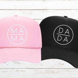 Customized MAMA Adult Trucker Hat, Customized DADA Adult Trucker Hat