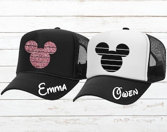 Customized Mickey Mouse Trucker Hat, Disney Family Trucker Hat, ALL SIZES