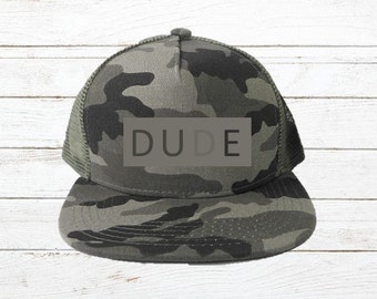 Camo DUDE Customized Snapback Trucker Hat, Baby and Toddler/Kid sizes