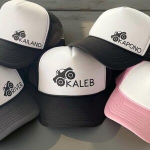 Customized Monster Truck Name Trucker Hat, Baby Trucker Hat, Toddler/Kid Trucker Hat, Youth Trucker Hat, Adult Trucker Hat