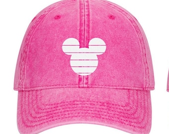 Mickey Mouse Customized Pink Womens Baseball Hat