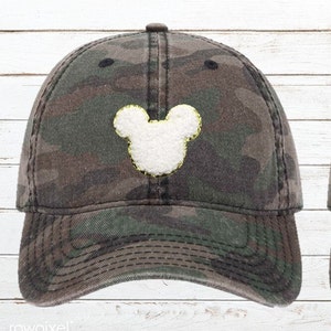 Disney Chenille Patch Camo Adult Baseball Hat