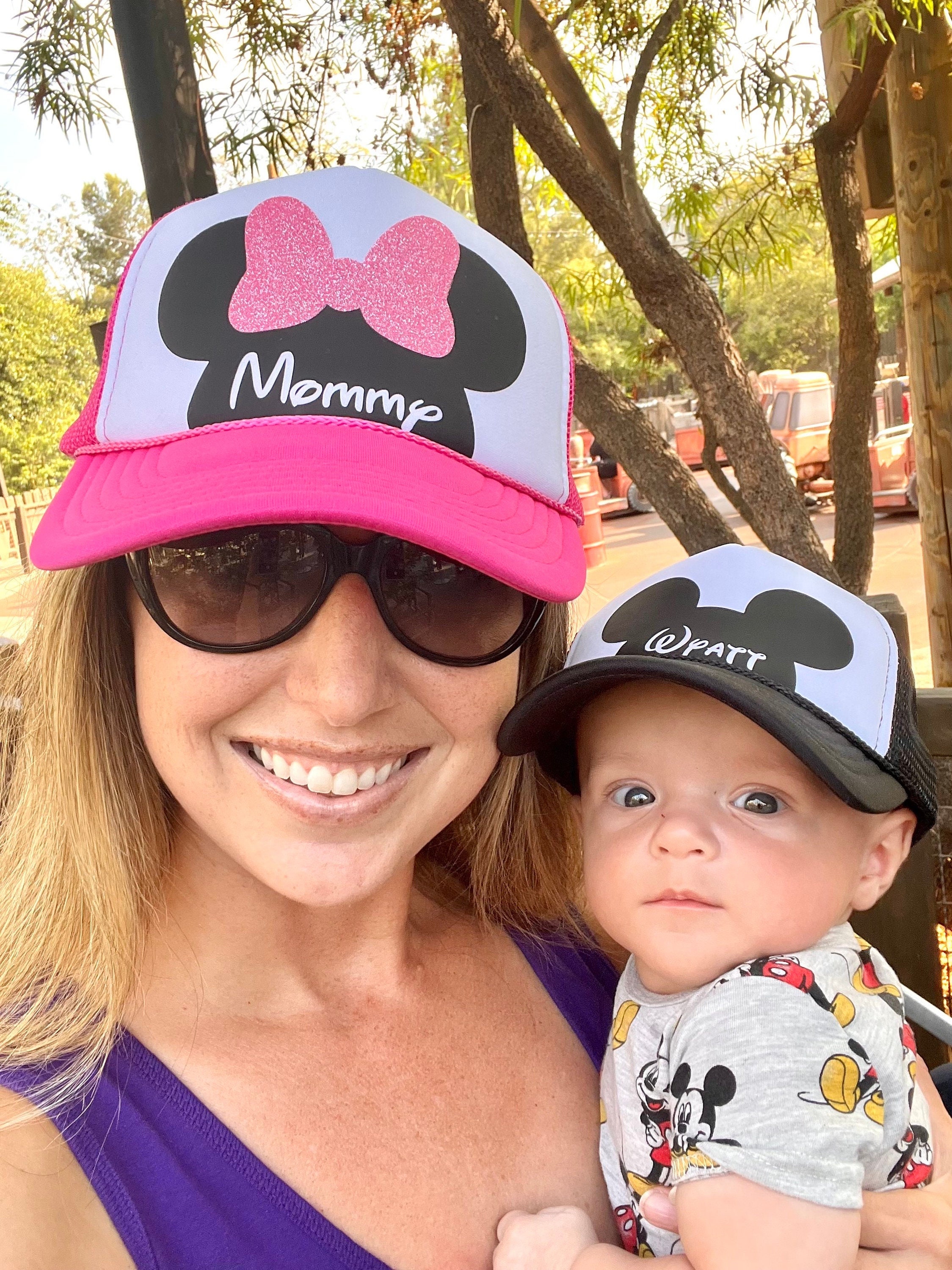 Minnie and Mickey Mouse Ears Customized Trucker Hat, Disney Family Trucker Hat, Boys Mickey Hat