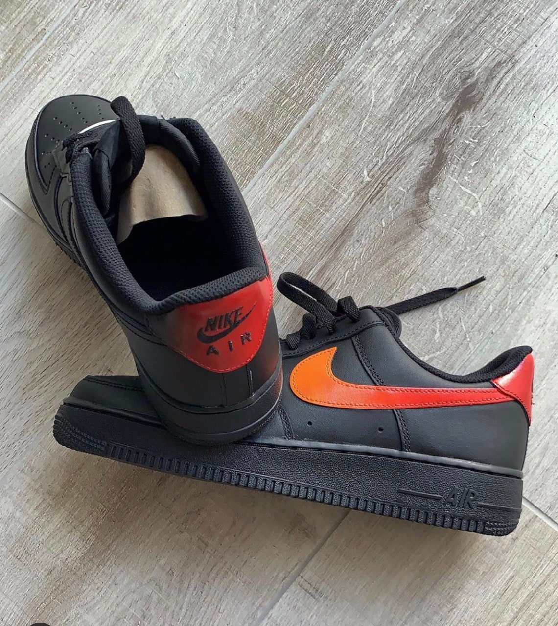 air force 1 neon orange swoosh