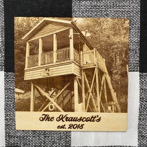 Custom Engraved Home Photo with Name and Year