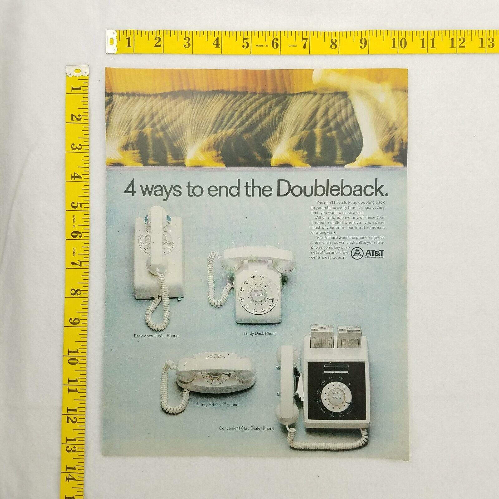 1968 AT&T Telephone Vintage Print Ad 4 Ways to End the Doubleback Extra ...