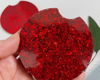 Date Night - Glitter Car Coasters - Made to Order!