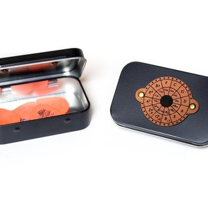 Deluxe Pick Tin with Leatherette Badge - Wheel of Fifths