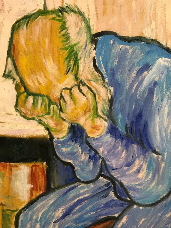 Vincent van Gogh - Sorrowing Old Man (At Eternity's Gate) Leggings
