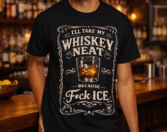 Camiseta de protesta "Tomaré mi whisky puro" / Camiseta con declaración política