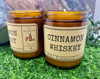 Vela de cera de soja con whisky y canela - Colección Man-dle