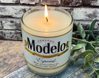 Vela hecha con botella de cerveza reciclada: regalo para el Día del Padre