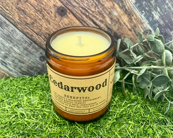 Vela de cera de soja y madera de cedro: un regalo ideal para papá.